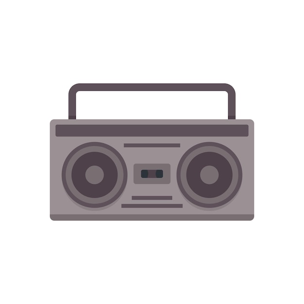 Boombox 아이콘 흰색 배경에 고립된 boombox 벡터 아이콘의 평면 그림