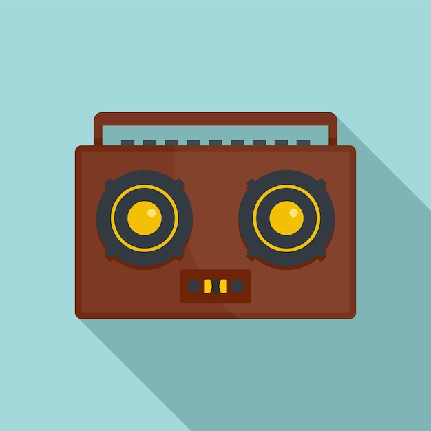 Икона Boombox Плоская иллюстрация векторной иконы boombox для веб-дизайна