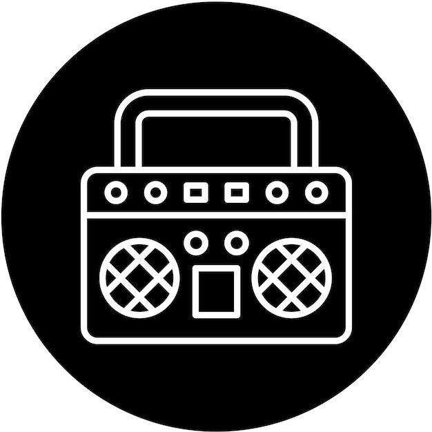 Vector boombox icon style