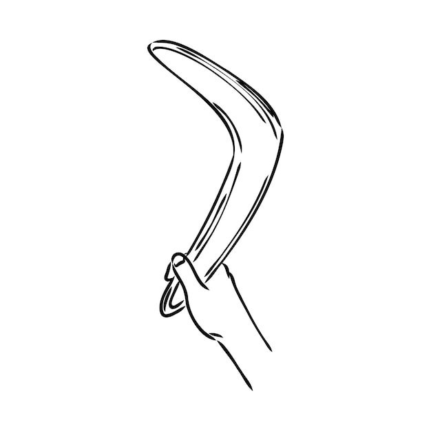 Boomerang in flight vector drawing boomerang vector