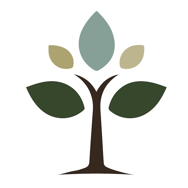 Vector boomlogo symbool van groei en leven