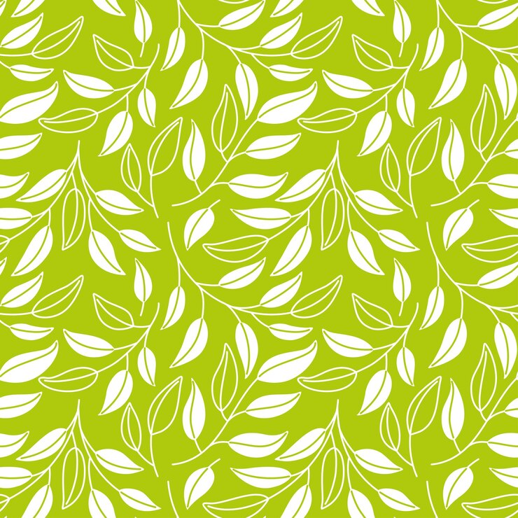Boomtakken met bladeren op groene achtergrond Zomer print Naadloze patroon Vector
