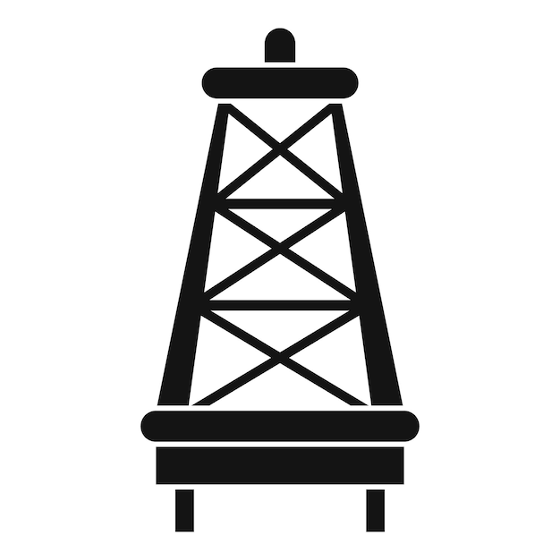 Boortorenpictogram Eenvoudige illustratie van boortoren vectorpictogram voor webontwerp dat op witte achtergrond wordt geïsoleerd
