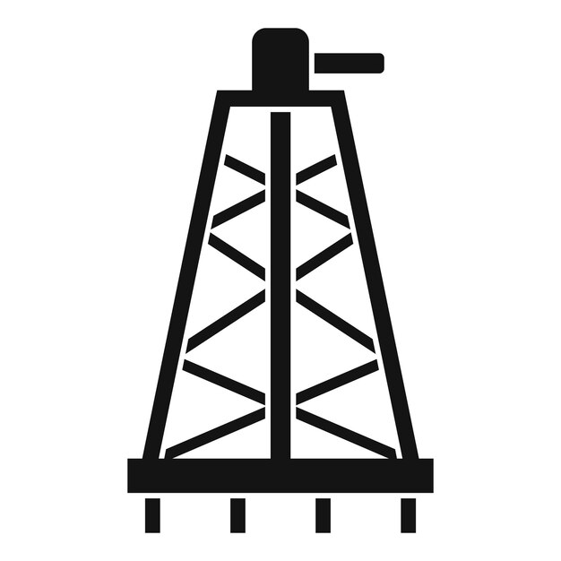 Vector boortorenpomppictogram eenvoudige illustratie van boortorenpomp vectorpictogram voor webontwerp dat op witte achtergrond wordt geïsoleerd