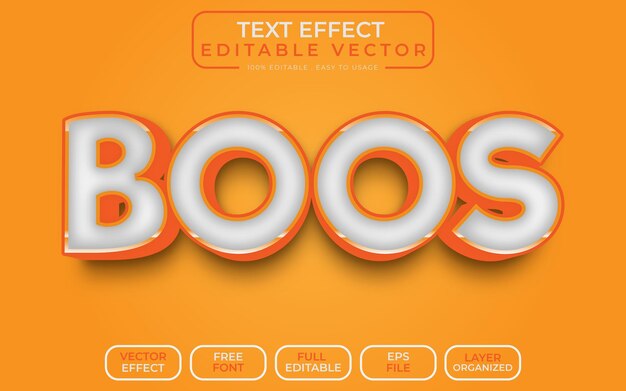 Векторный файл EPS с эффектом 3D-текста Boos