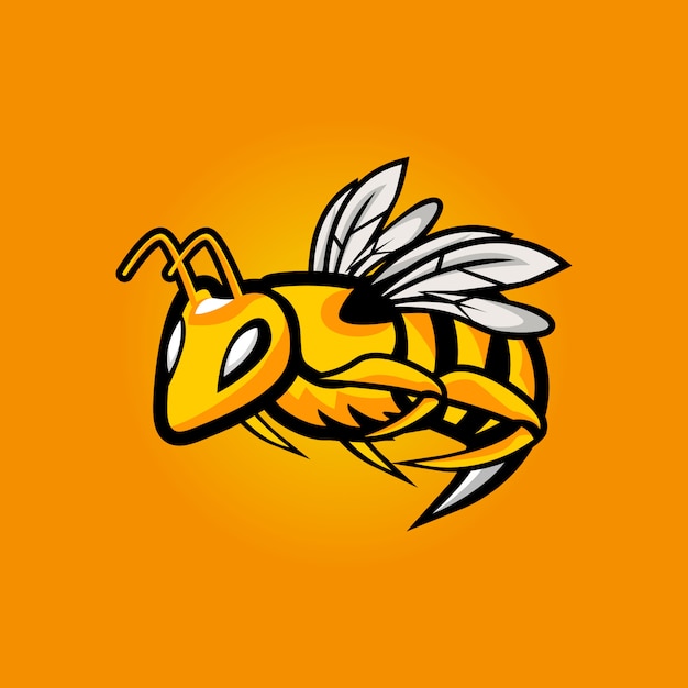 Boos bee esport mascotte logo ontwerp