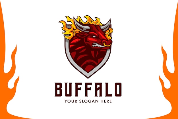 Boos Bull Buffalo Logo Vector Mascotte