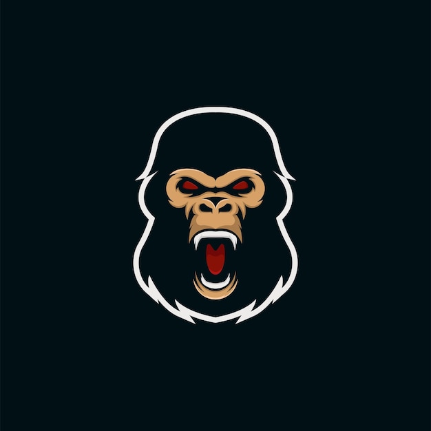 Boos gorilla mascotte cartoon logo