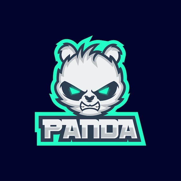 Vector boos panda esport-logo