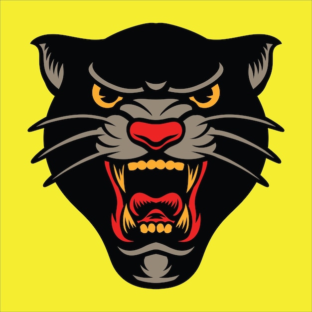 Boos Panther Tiger Logo Illustratie