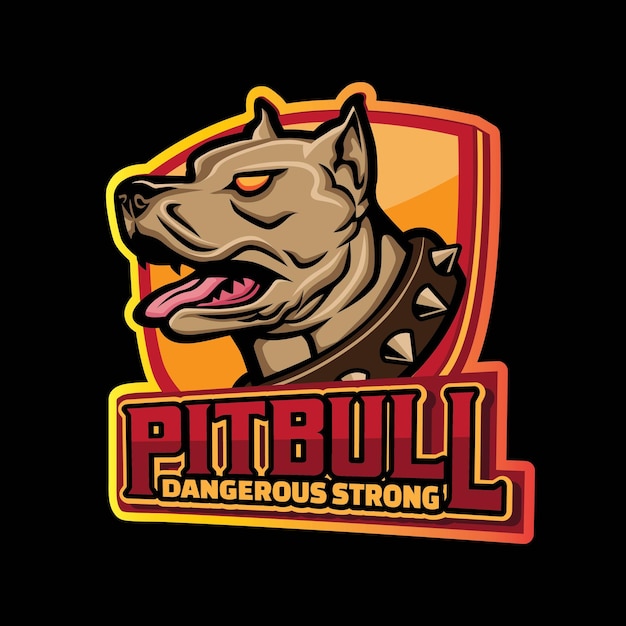 Boos Pitbull Mascotte Vector Logo