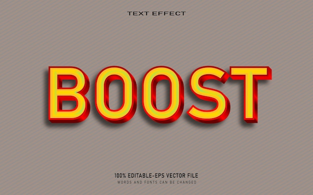 Boost 3d editable text effect template