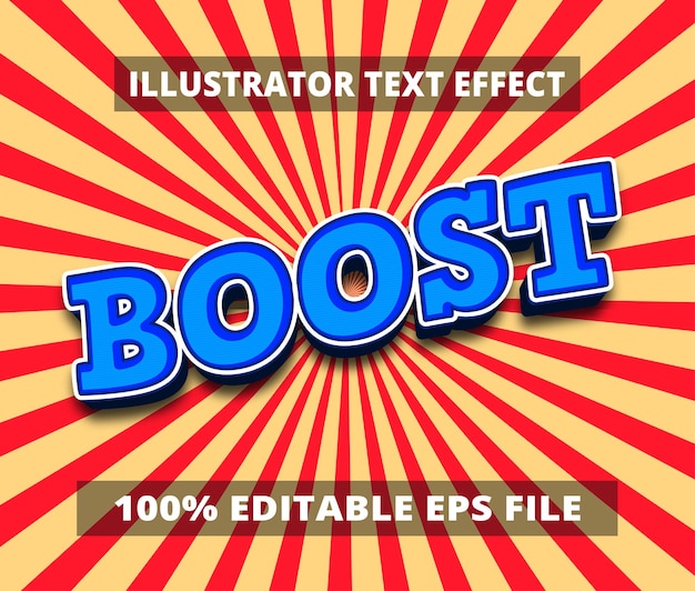 Boost graphic styles editable text effect