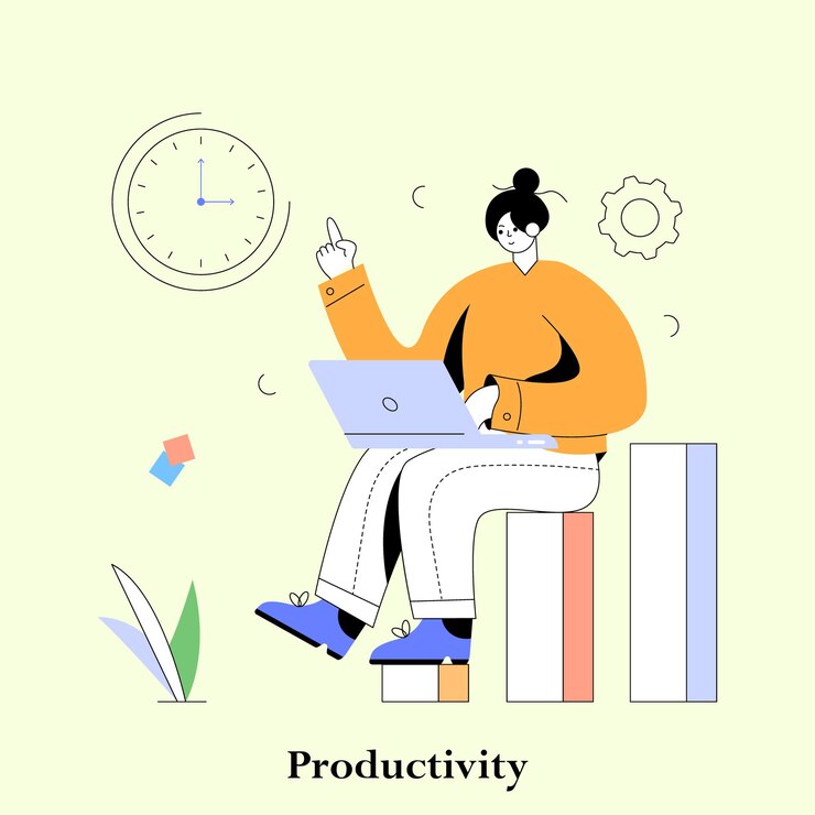 Vector boosting productivity time management and efficiency