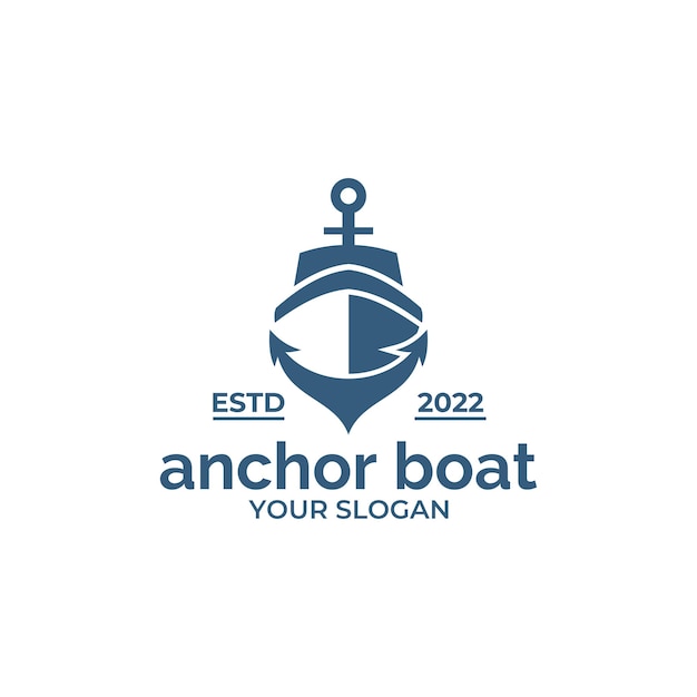 Boot anker Logo ontwerpsjabloon