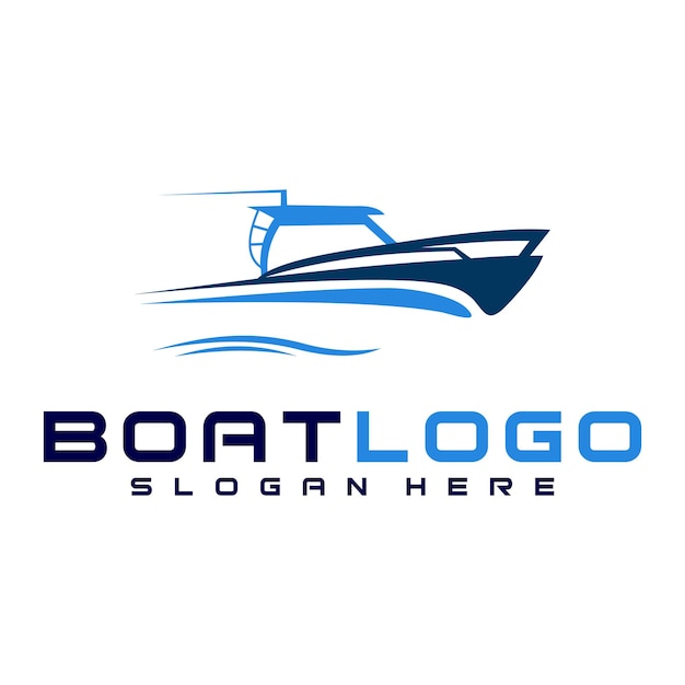 Boot logo vector ontwerpsjabloon