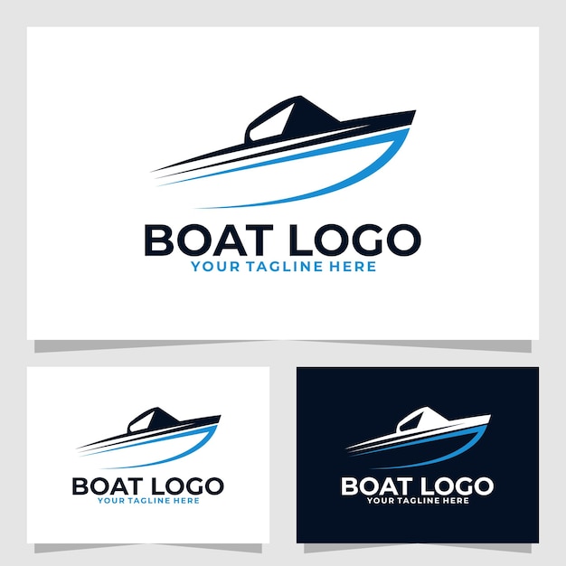 Boot logo vector ontwerpsjabloon