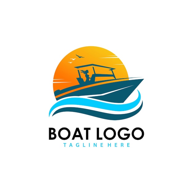 Boot logo vector voorraad