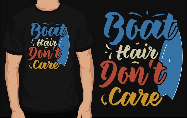 Boothaar geeft niets om zomer typografie tshirt design