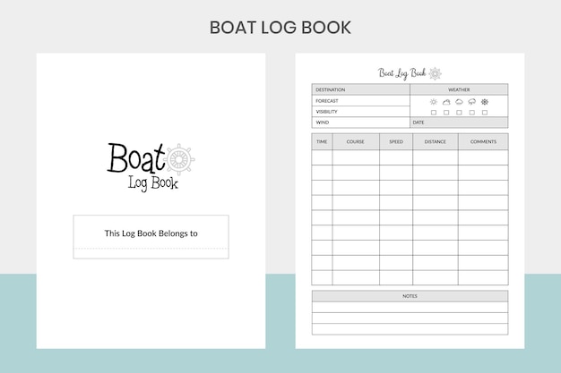 Vector bootlogboek kdp interieur