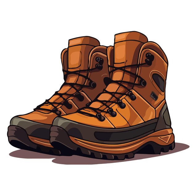 Vector boots image hiking boots image isolated vector illustration