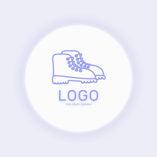 Сапоги логотип обувной магазин логотип сапоги значок для веб-дизайна или компании изолированные векторные иллюстрации eps