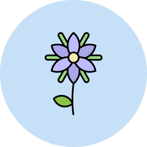 Borage Flat Illustration