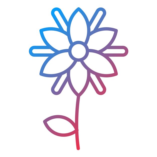 ボラージュアイコンのベクトル画像は花に使用できます