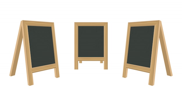 Bord voor menu met houten frame illustratie