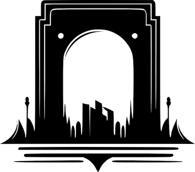 Premium Vector | Border black and white vector illustration