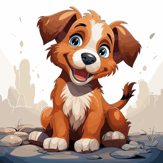 Border collie puppy clipart design 2