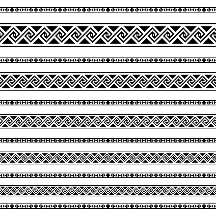 Vector border decoration elements patterns 