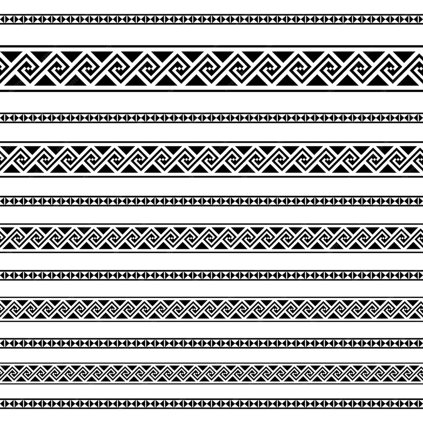 Premium Vector | Border decoration elements patterns