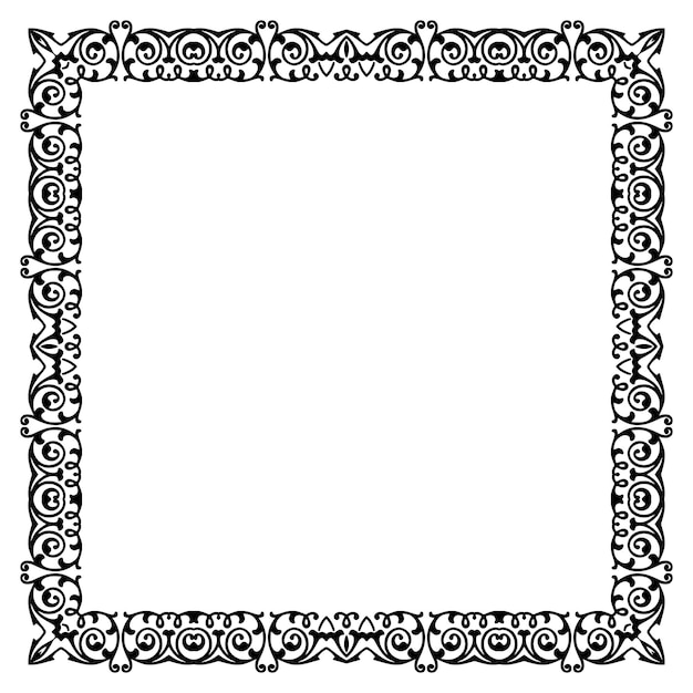 Border frame deco vector label simple line corner design art deco