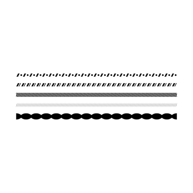 Border frame icon divider horizontale lijn vector vorm icon voor decoratieve vintage doodle element voor ontwerp in vector illustratie