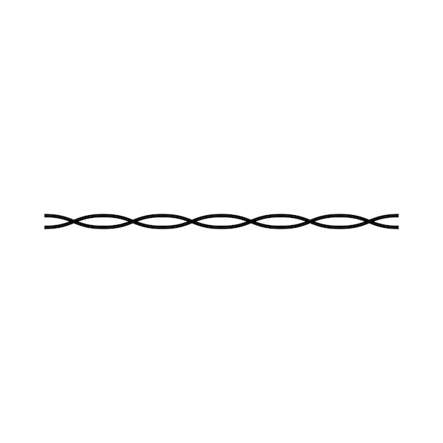 border frame wavy line divider geometric shape element horizontal zigzag seamless pattern stroke outline illustration