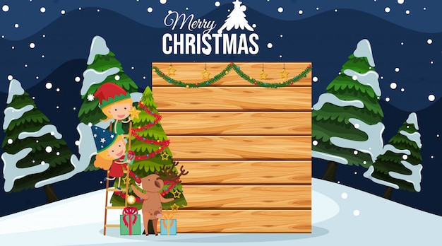 Border template with christmas theme