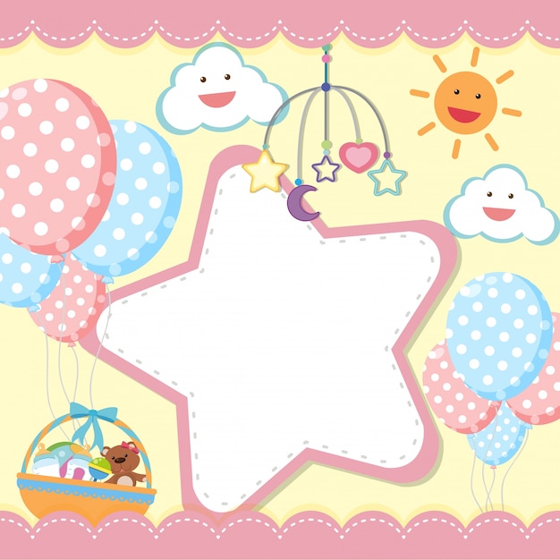 Border template with kids theme