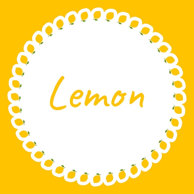 Border with Lemon for banner poster and greeting card