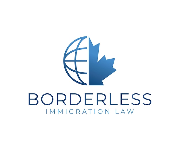 Vector borderless immigration law logo