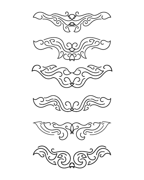 Vector borders elements set collection ornament vector