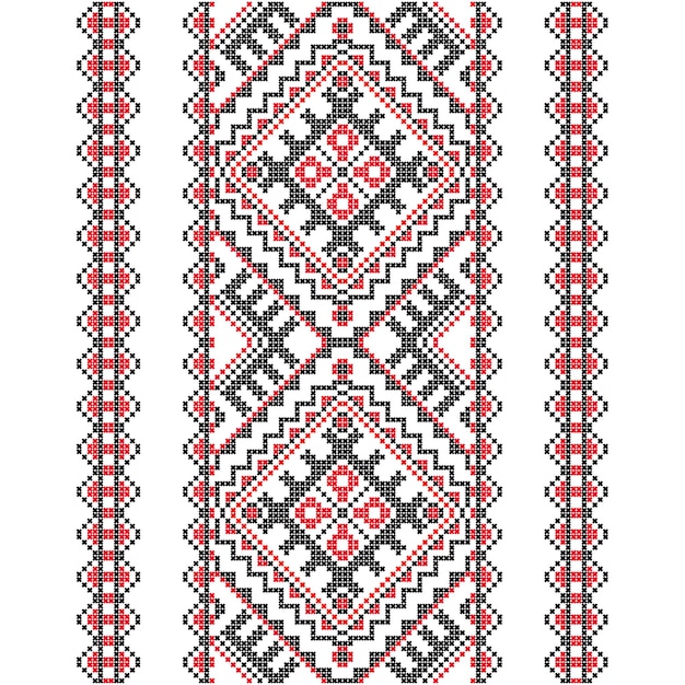 Borduurwerk. oekraïense nationale ornamentdecoratie. vector illustratie