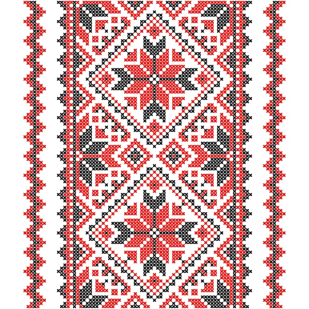 Borduurwerk. Oekraïense nationale ornamentdecoratie. vector illustratie