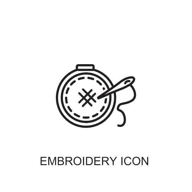 Borduurwerk vector pictogram