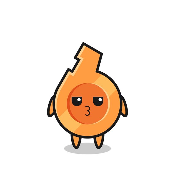 かわいい口笛キャラの退屈な表情