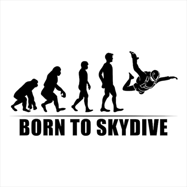 Born to skydive t shirt design