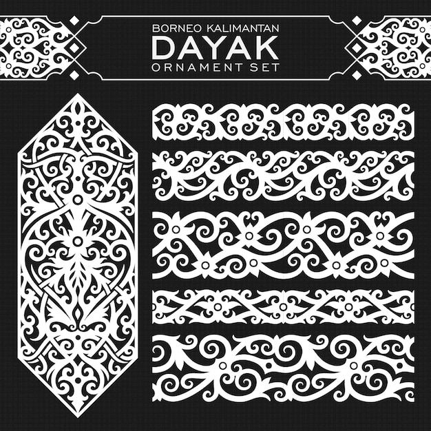 Borneo Kalimantan Dayak ornamentenset