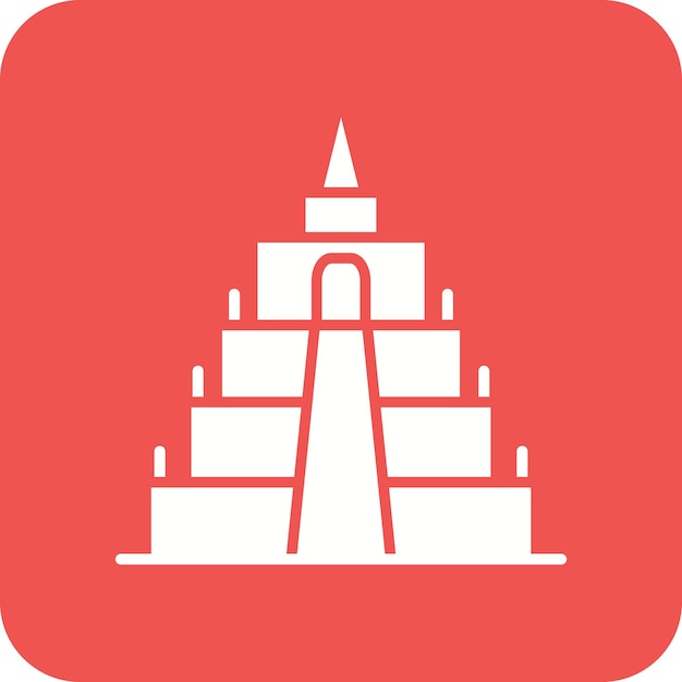 Borobudur icoon vector afbeelding Kan worden gebruikt voor Landmarks