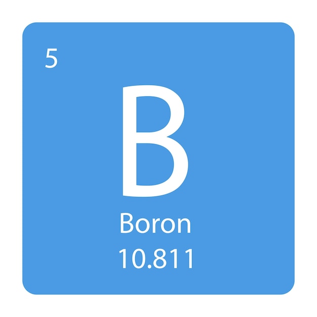 Boron chemical periodic name icon vector illustration design