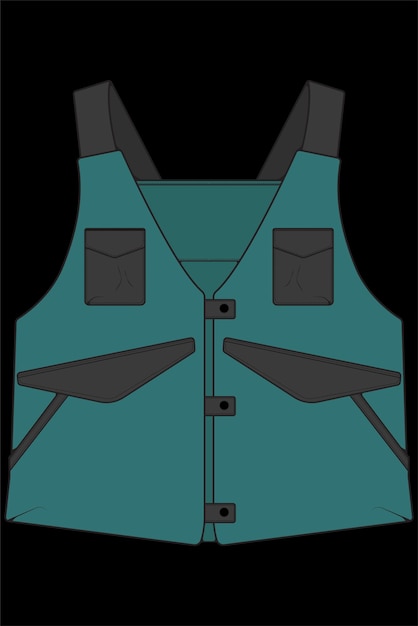 Vector borst vest tas kleurplaat vector borst vest tas in een handgetekende stijl vector illustratie